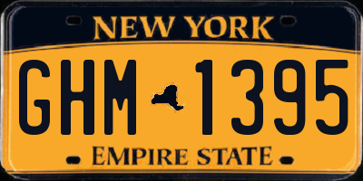 NY license plate GHM1395