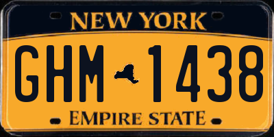 NY license plate GHM1438