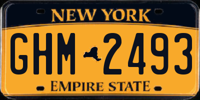 NY license plate GHM2493