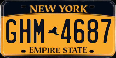 NY license plate GHM4687