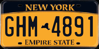 NY license plate GHM4891