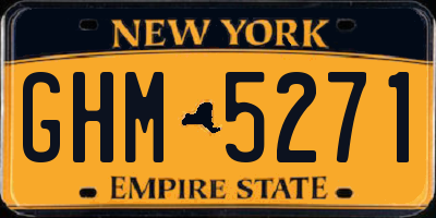 NY license plate GHM5271