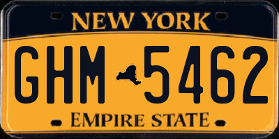 NY license plate GHM5462