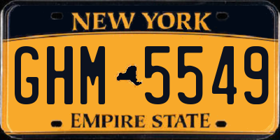 NY license plate GHM5549