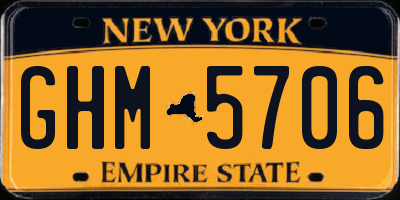 NY license plate GHM5706