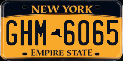 NY license plate GHM6065