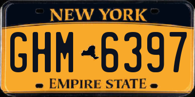 NY license plate GHM6397