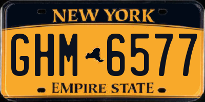 NY license plate GHM6577