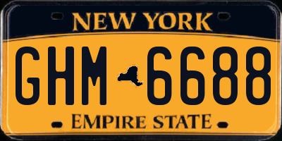 NY license plate GHM6688