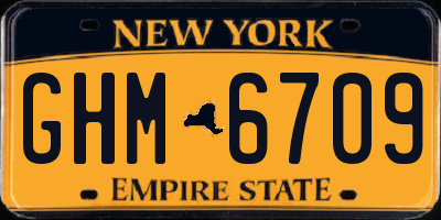NY license plate GHM6709