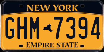 NY license plate GHM7394