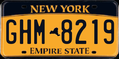 NY license plate GHM8219