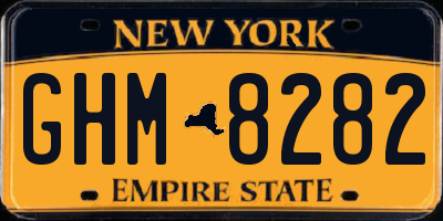 NY license plate GHM8282