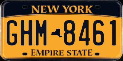 NY license plate GHM8461