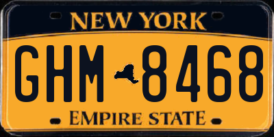 NY license plate GHM8468