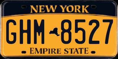 NY license plate GHM8527