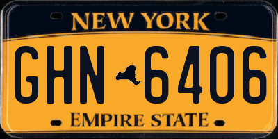NY license plate GHN6406