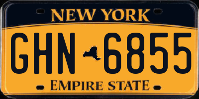 NY license plate GHN6855