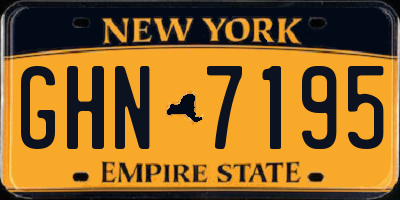 NY license plate GHN7195