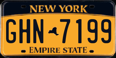 NY license plate GHN7199