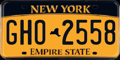 NY license plate GHO2558