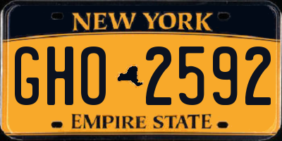 NY license plate GHO2592