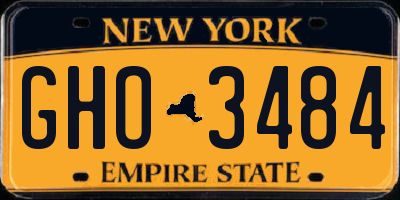 NY license plate GHO3484