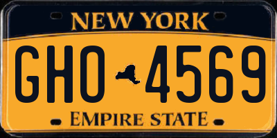 NY license plate GHO4569