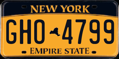NY license plate GHO4799