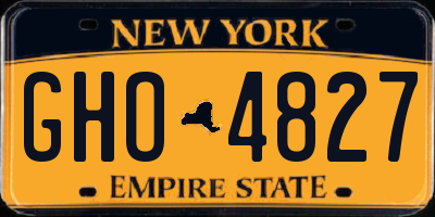 NY license plate GHO4827