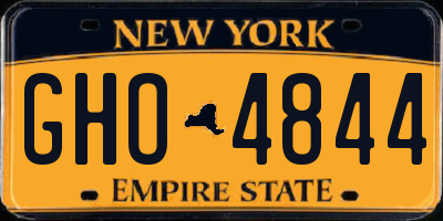 NY license plate GHO4844