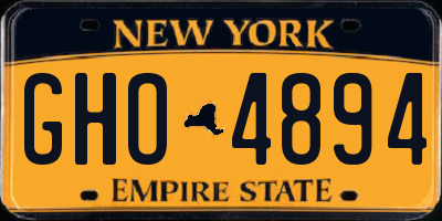 NY license plate GHO4894