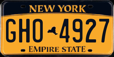 NY license plate GHO4927