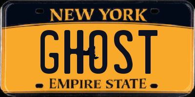 NY license plate GHOST