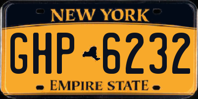 NY license plate GHP6232