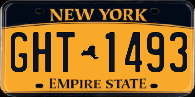 NY license plate GHT1493