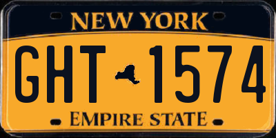 NY license plate GHT1574