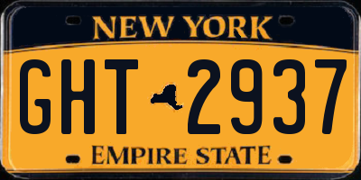 NY license plate GHT2937