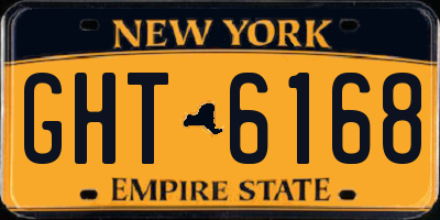 NY license plate GHT6168
