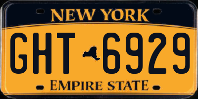 NY license plate GHT6929