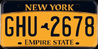 NY license plate GHU2678