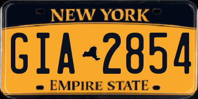 NY license plate GIA2854
