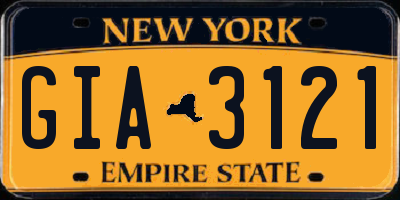 NY license plate GIA3121