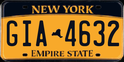 NY license plate GIA4632