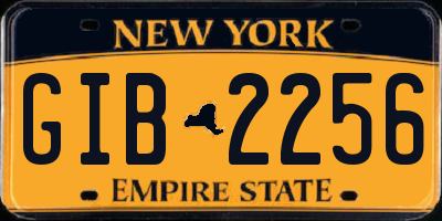 NY license plate GIB2256