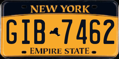 NY license plate GIB7462