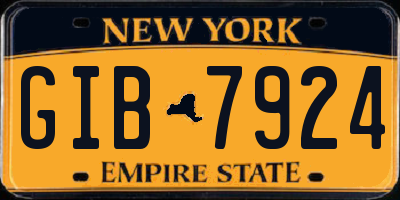 NY license plate GIB7924