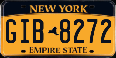 NY license plate GIB8272