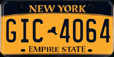 NY license plate GIC4064