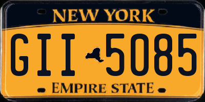 NY license plate GII5085